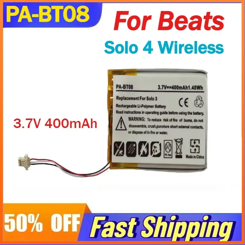 Beats Headphone Solo 4 - Bateria recarregável de íon de lítio