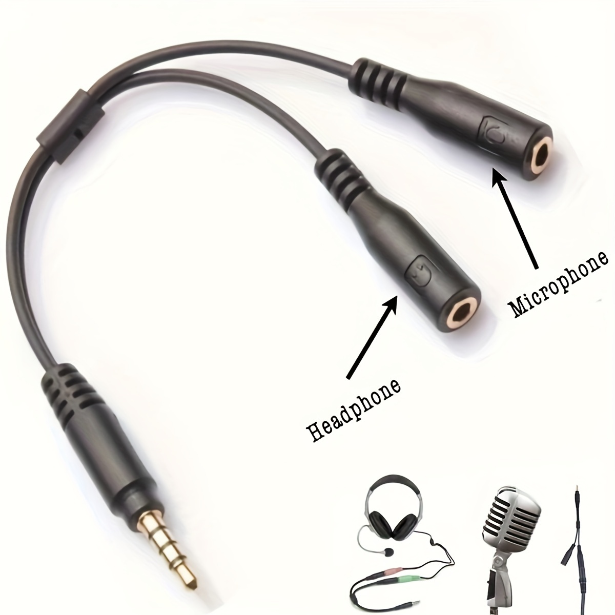 Audio Splitter Y - Áudio estéreo de 3,5 mm 1