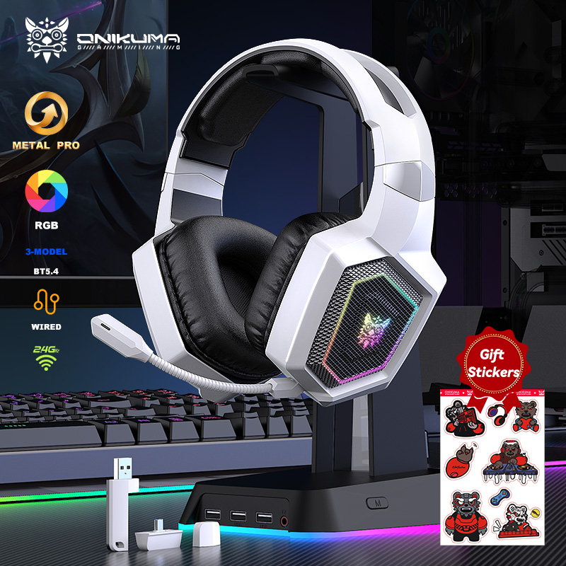 Gaming Headset Rgb - Onikuma fone de ouvido sem fio