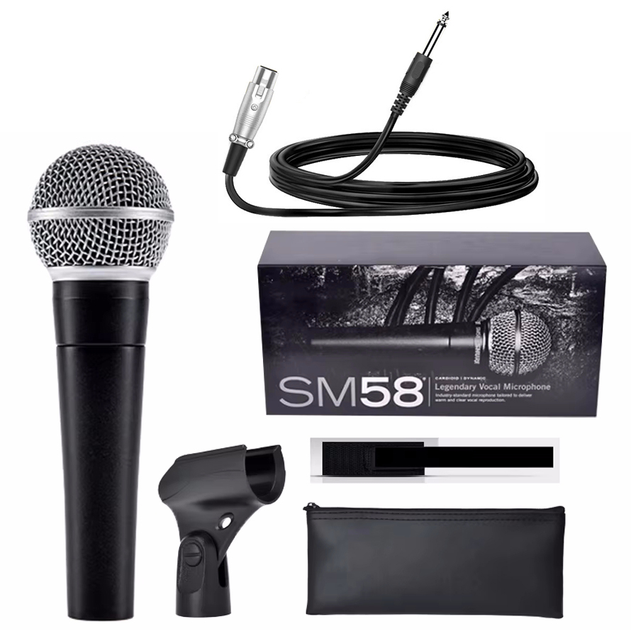 Shure Mic Sm58 - Microfone dinâmico profissional com fio para