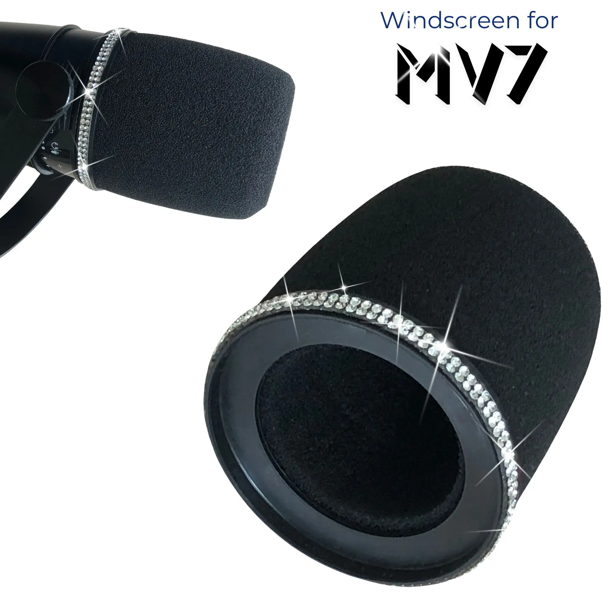 Shure Mic Mv7 - Filtro pop de espuma mv7 brilhante