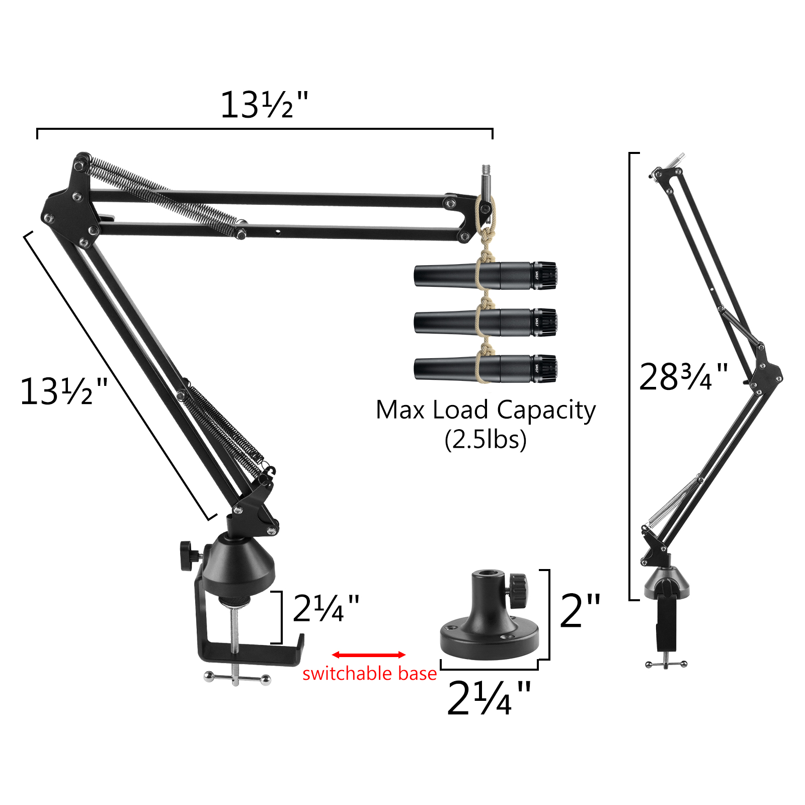 Geekria-Braço Microfone para C - Shure Mic Mv7 avaliação e preço