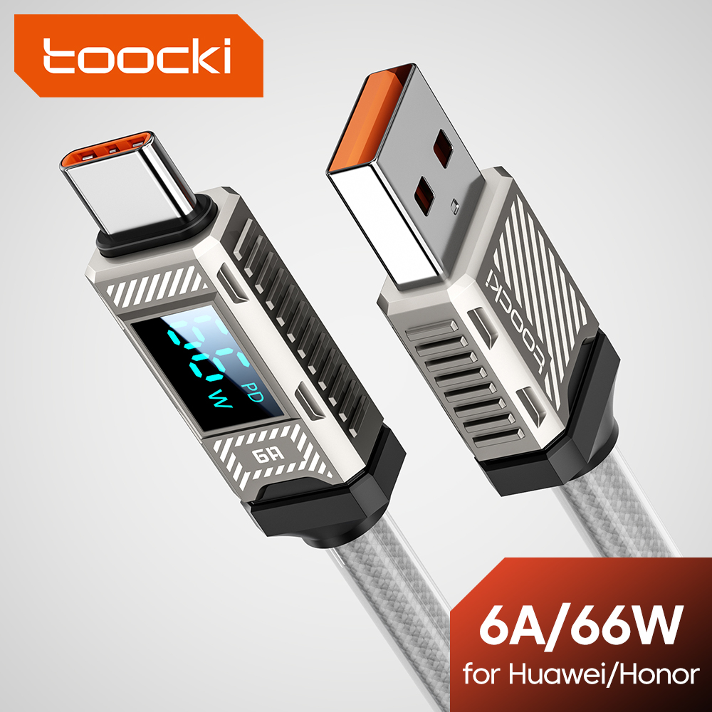 Toocki pd 66w cabo usb c 6a di - Usb C Earphone avaliação e preço