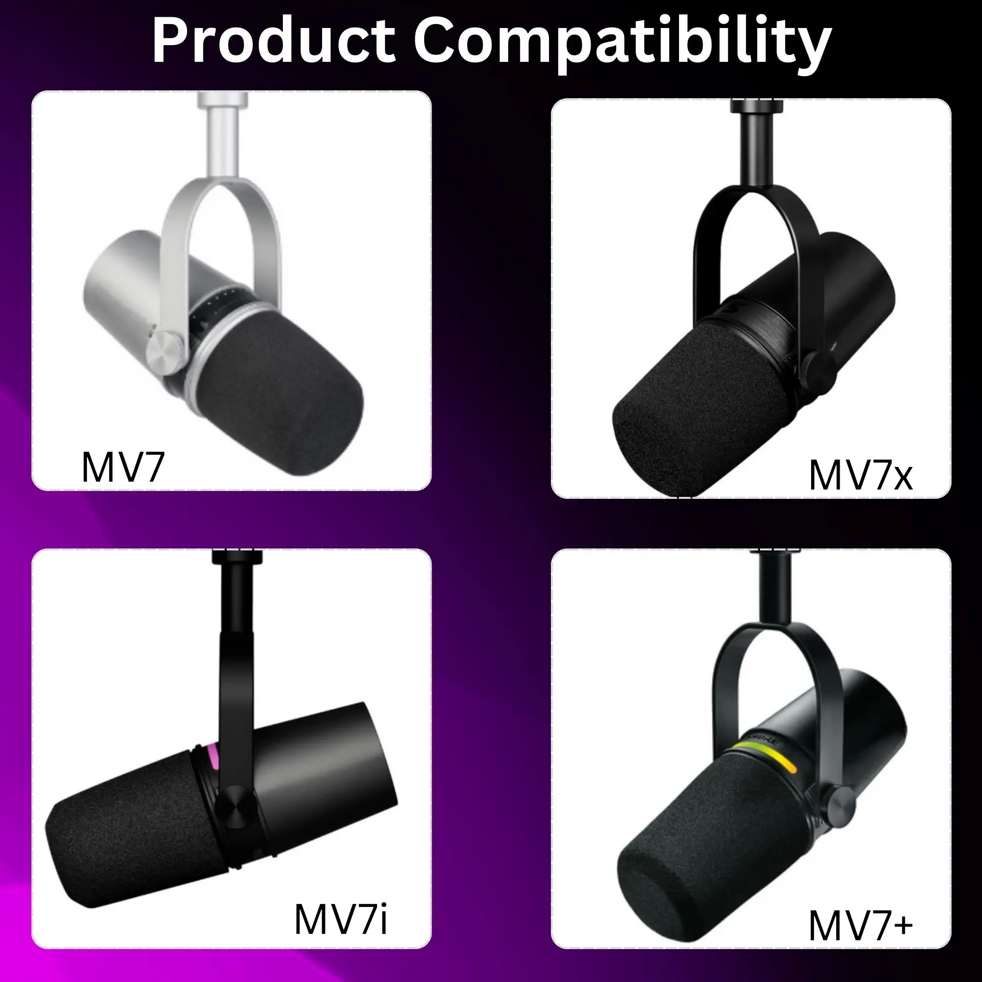Espuma MV7 para Microfones Shu - Shure Mic Mv7 avaliação e preço