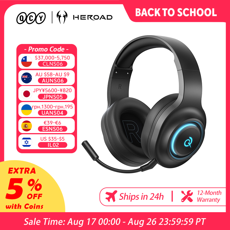 Fone QCY de ouvido gamer Heroa - Gaming Headset Rgb avaliação e preço