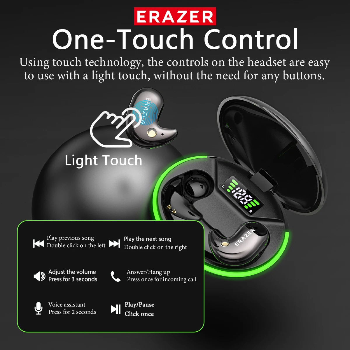 Fones de Ouvido Bluetooth Intr - Wireless Earbuds Tws avaliação e preço