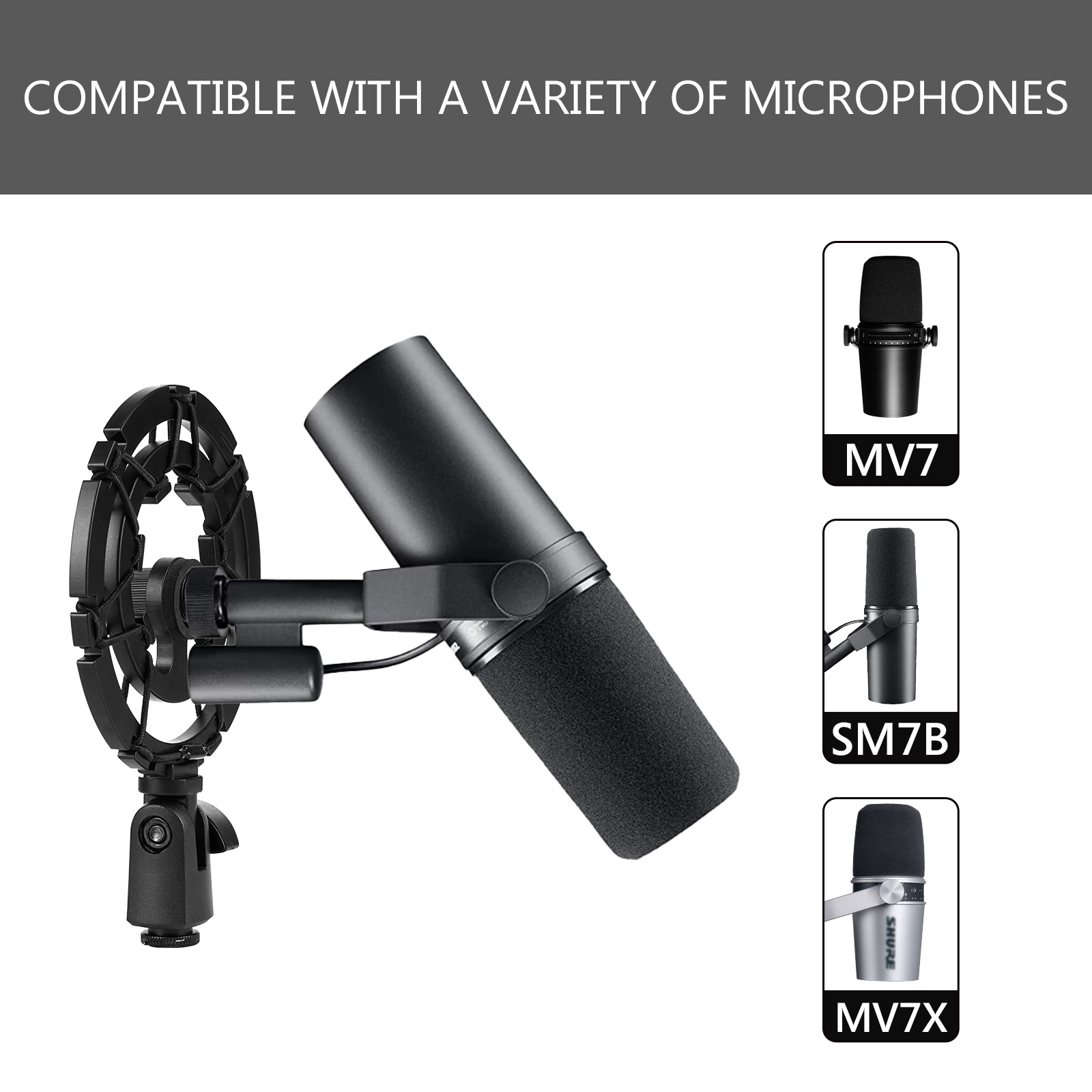 Suporte de microfone Geekria c - Shure Mic Mv7 avaliação e preço